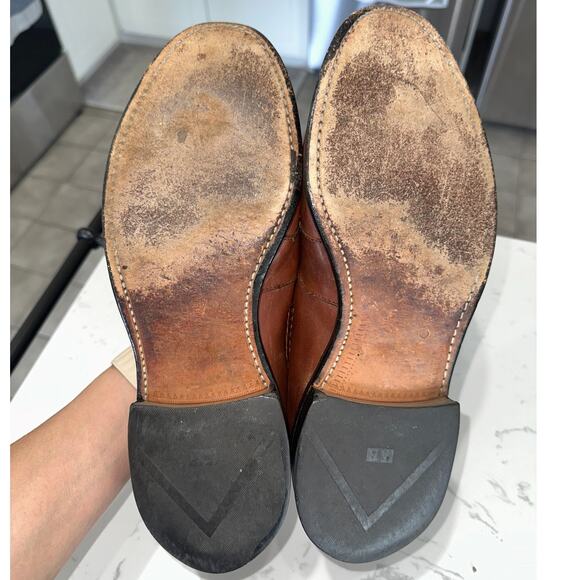 Allen Edmonds VTG Cody Tassel Loafer Mens Size 10.5 Chili Cognac Weave Leather